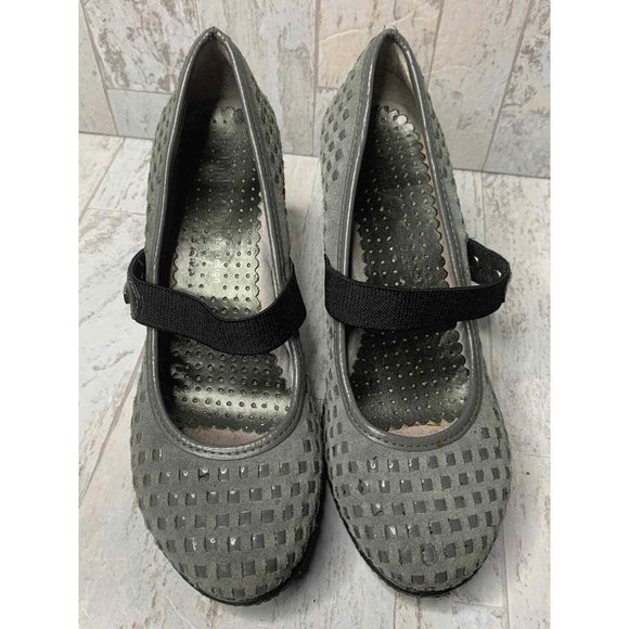 Jambu Allure Gray Closed Toe Woven Pump Heels Womens Size 6M - Picture 2 of 9